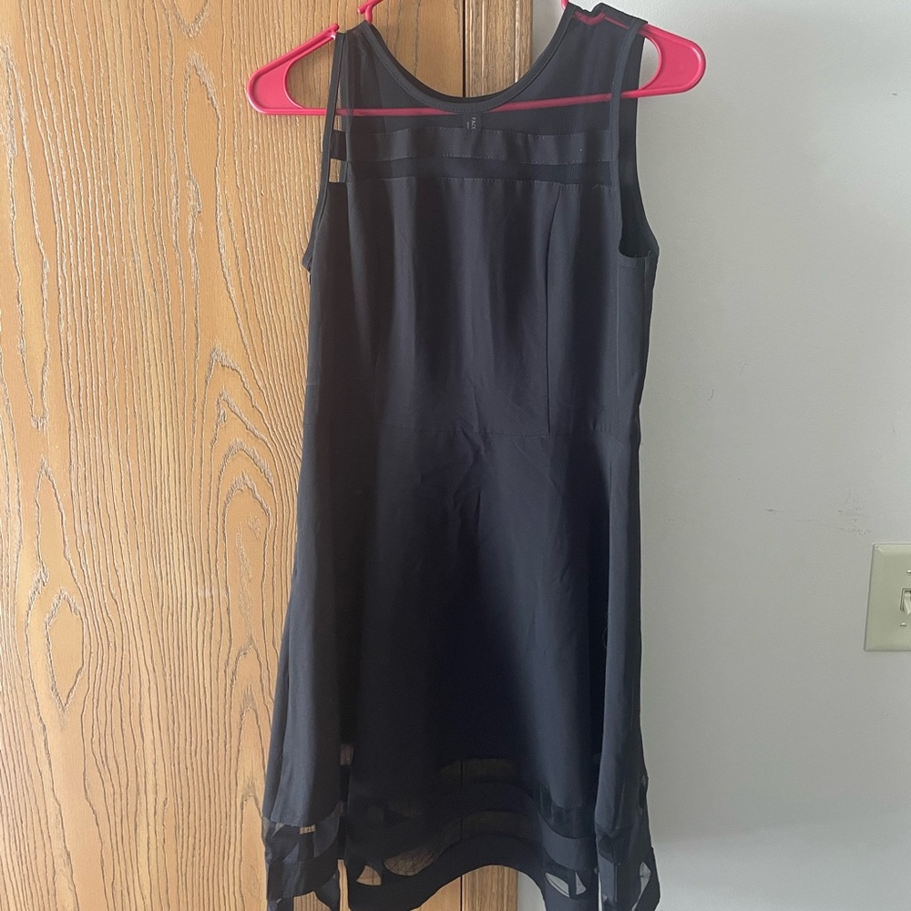 Black dress with mesh cut outs
